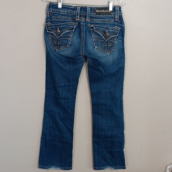 Rock Revival Chrissie Boot Cut Medium Wash Jeans Size 29 - Picture 2 of 9